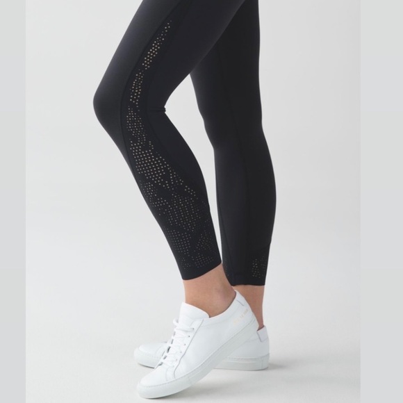 Lululemon Black High Times Pant Mesh Camo Leggings - Picture 2 of 16